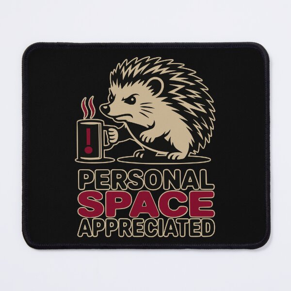 Item preview, Grumpy Hedgehog Personal Space Introvert Coffee designed and sold by MavtM.