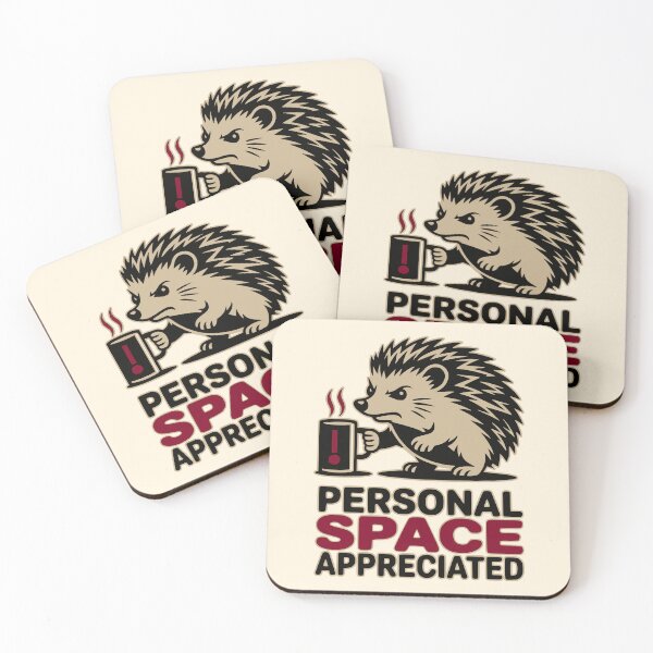 Item preview, Grumpy Hedgehog Personal Space Introvert Coffee designed and sold by MavtM.
