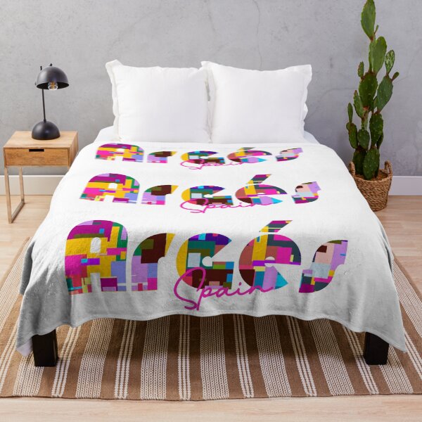 Item preview, Argés, Spain, Vibrant Abstract City Typography Art designed and sold by Wanderful-roads.