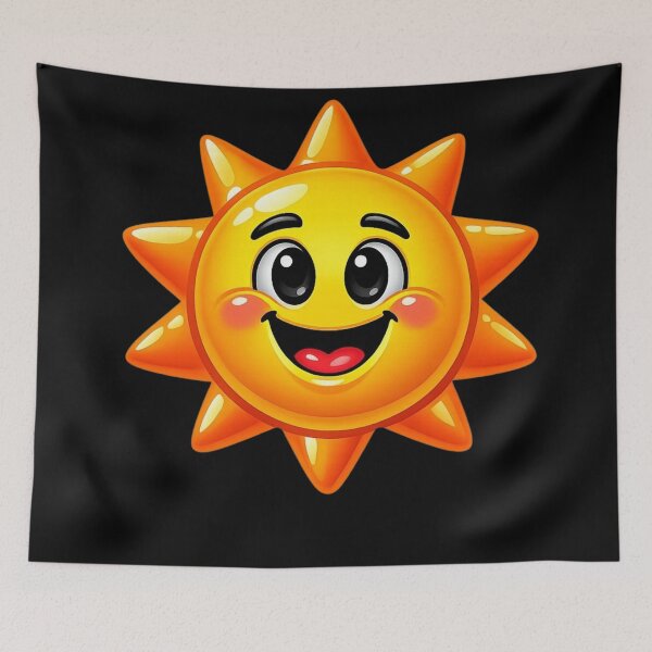 Item preview, Cute 3D Cartoon Sun – Happy Retro 90s Style Sunshine Character designed and sold by Timeless Junction.