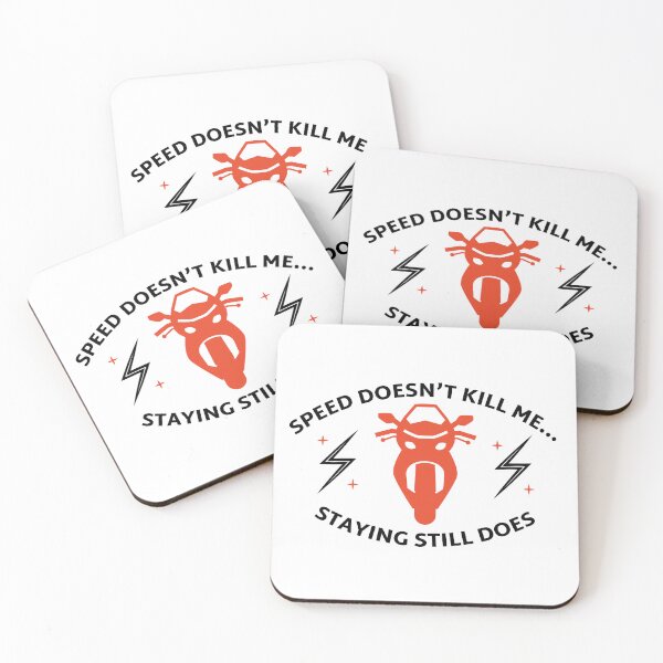 Item preview, Speed Doesn’t Kill Me Staying Still Does – Biker Attitude Quote Sticker designed and sold by Mildly Offensive Club.