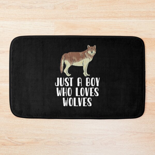 Item preview, Just A Boy Who Loves Wolves  designed and sold by CosmoKitsch.