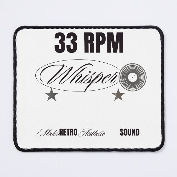 Item preview, Modern Retro: 33 RPM Whisper Analog Hi-Fi Emblem designed and sold by Rarewhisper.