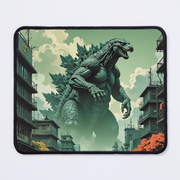 Item preview, Cinematic Kaiju Rising Above Futuristic Metropolitan Skyline designed and sold by BorgSpareParts.