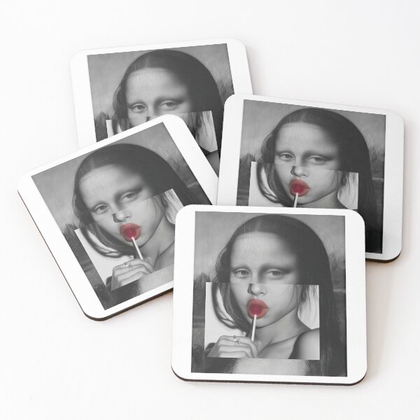 Item preview, Mona Lisa Glitch Pop Art – Surreal Renaissance Candy Portrait designed and sold by MONINA-DESIGN.