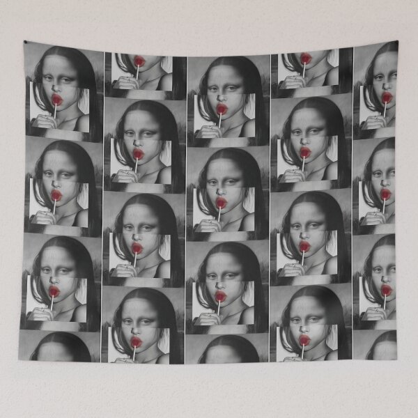 Item preview, Mona Lisa Glitch Pop Art – Surreal Renaissance Candy Portrait designed and sold by MONINA-DESIGN.