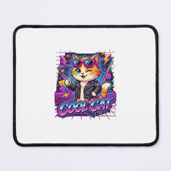 Item preview, Cool Cat 80s Retro Neon Sunglasses Cute Cat Lover T-Shirt designed and sold by Egyptian king ⭐⭐⭐⭐⭐.