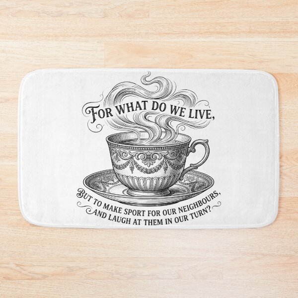 Item preview, Make Sport For Our Neighbours Teacup Pride and Prejudice Quote designed and sold by Fenay Designs.