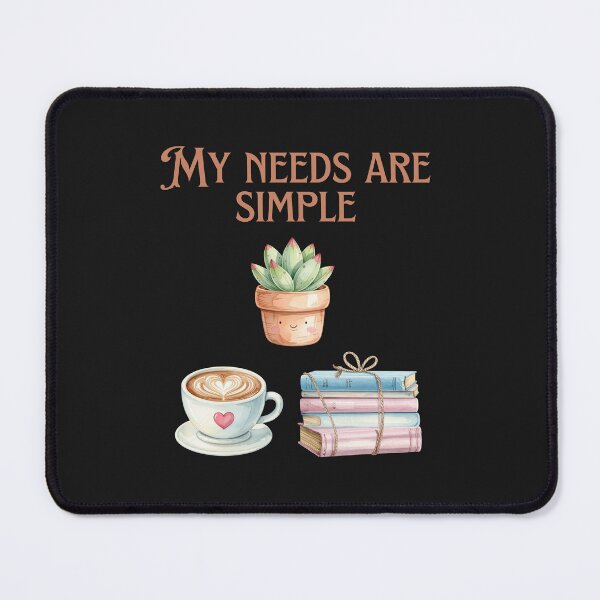 Item preview, My Needs Are Simple Books Plants Coffee T-shirt Gifts designed and sold by ZemVibe.