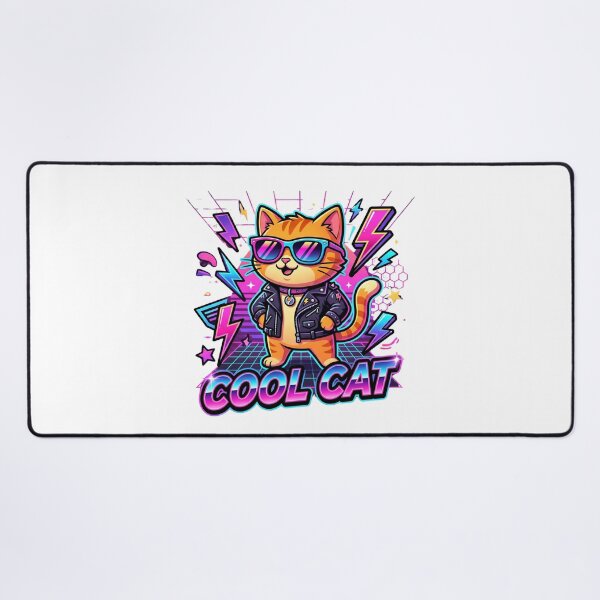 Item preview, Cool Cat 80s Retro Neon Sunglasses Cute Cat Lover T-Shirt designed and sold by Egyptian king ⭐⭐⭐⭐⭐.