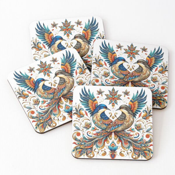 Item preview, Mystical Love Birds | Vibrant Pattachitra Fusion Art designed and sold by Radhamadhaba Pattachitra Vibes”.