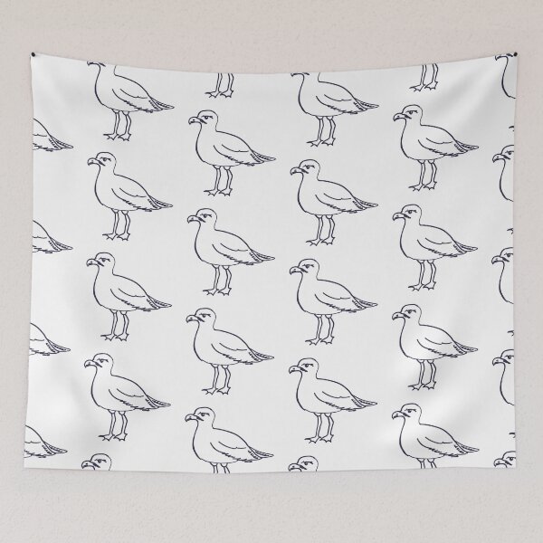 Item preview, Hand Drawn Seagull Coastal Sketch Illustration designed and sold by missbobbit.