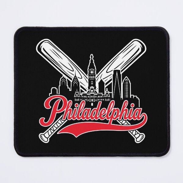 Item preview, Retro Philadelphia Baseball Fan City Skyline designed and sold by Imaginationbeyond.