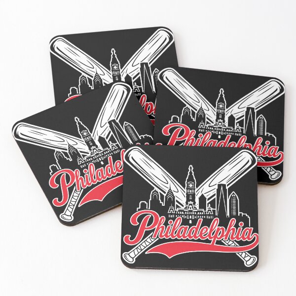 Item preview, Retro Philadelphia Baseball Fan City Skyline designed and sold by Imaginationbeyond.