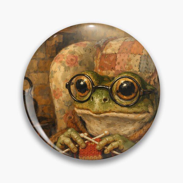 Item preview, Frog's Armchair Knits - Cottagecore Frog designed and sold by bapupa.