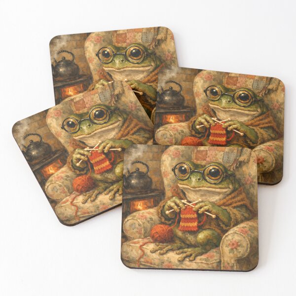 Item preview, Frog's Armchair Knits - Cottagecore Frog designed and sold by bapupa.