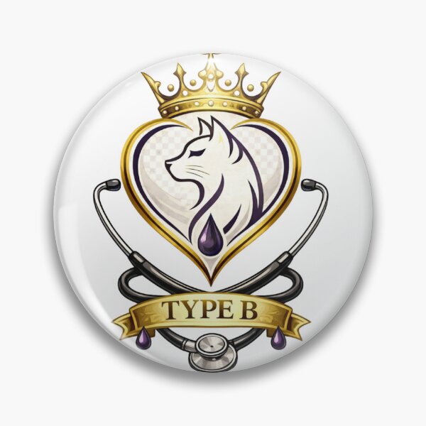 Item preview, Cat Blood Type B = Elegant Veterinary Crown Desing designed and sold by Indefix.