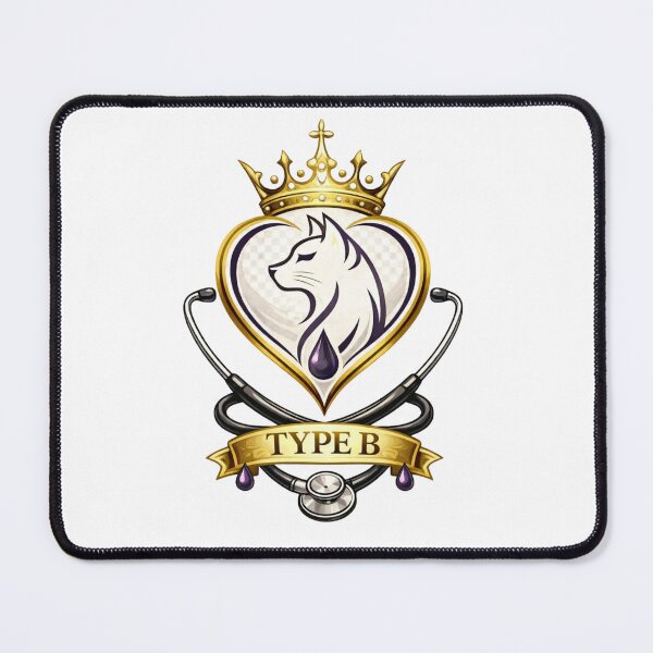 Item preview, Cat Blood Type B = Elegant Veterinary Crown Desing designed and sold by Indefix.
