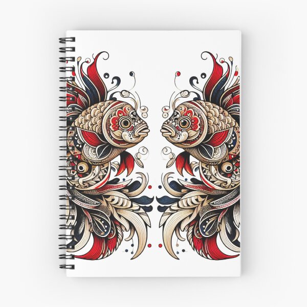 Item preview, Twin Koi Fish Mandala | Traditional Pattachitra Fusion Art designed and sold by Radhamadhaba Pattachitra Vibes”.