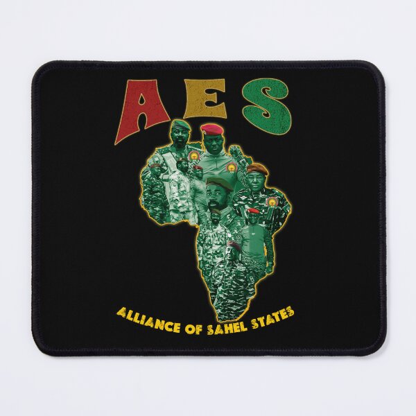 Item preview, Alliance of Sahel States (AES) - Ibrahim Traore, Assimi Goita, Abdourahamane Tchiani Pan African map designed and sold by Youngkev-arts.