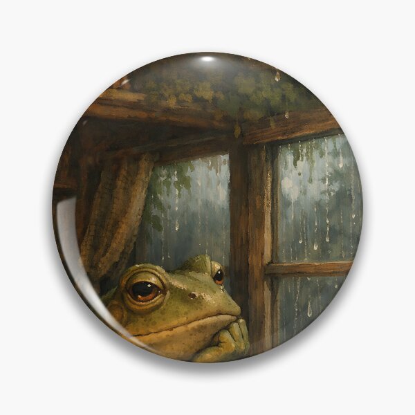 Item preview, The Rainy Window - Cottagecore Frog designed and sold by bapupa.