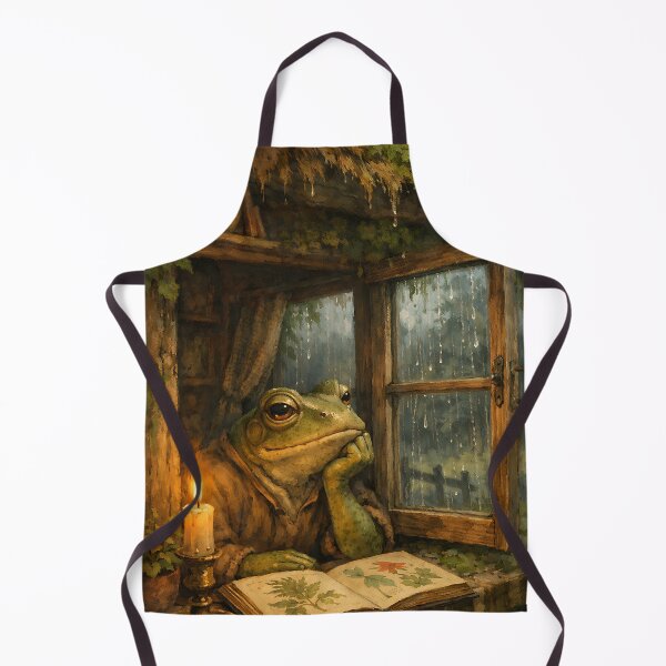 Item preview, The Rainy Window - Cottagecore Frog designed and sold by bapupa.