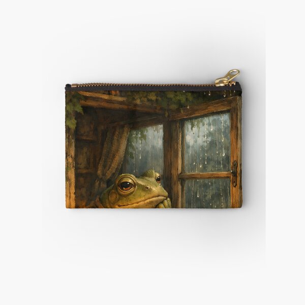 Item preview, The Rainy Window - Cottagecore Frog designed and sold by bapupa.