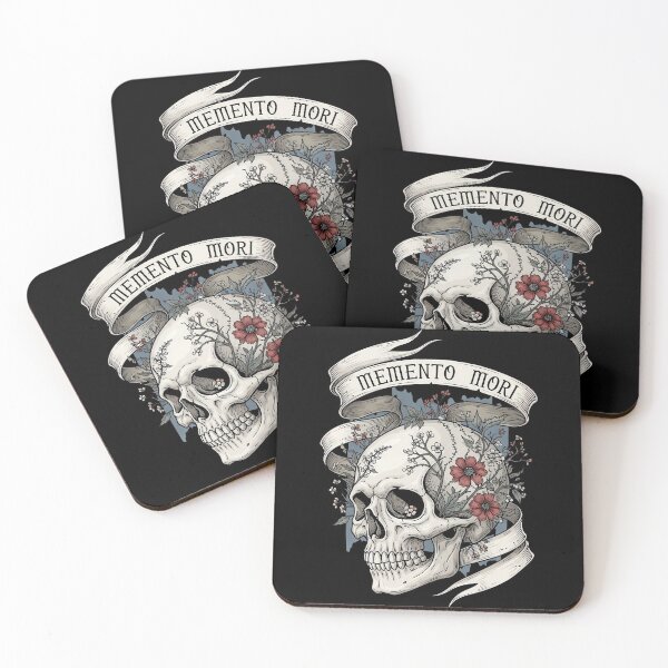 Item preview, Memento Mori Skull Flowers Dead Leaves and Flowers designed and sold by nuel-art.