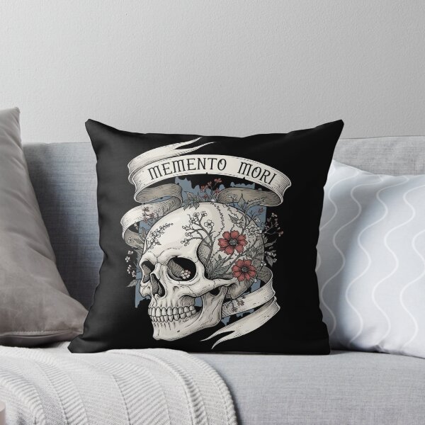 Item preview, Memento Mori Skull Flowers Dead Leaves and Flowers designed and sold by nuel-art.