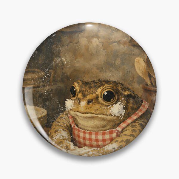 Item preview, Toad's Baking Mess - Cottagecore Frog designed and sold by bapupa.