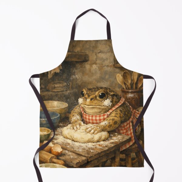 Item preview, Toad's Baking Mess - Cottagecore Frog designed and sold by bapupa.
