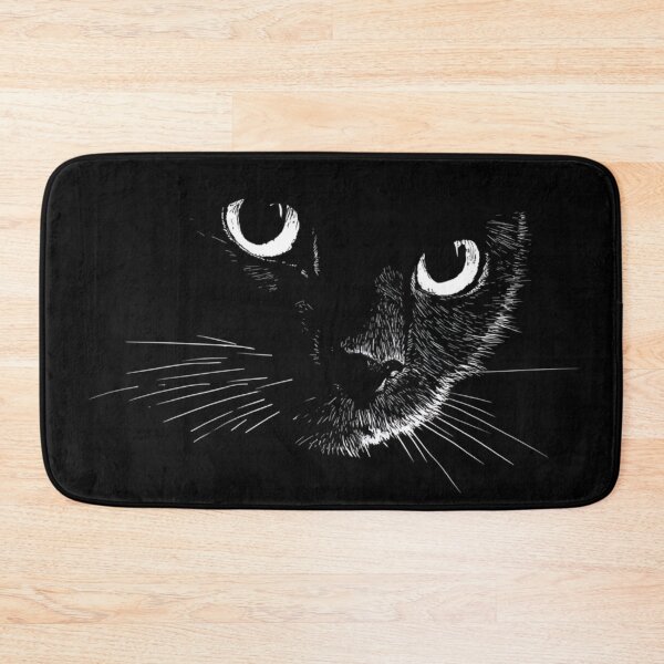 Item preview, Black Cat Can See You White Silhouette designed and sold by GrinGalore.