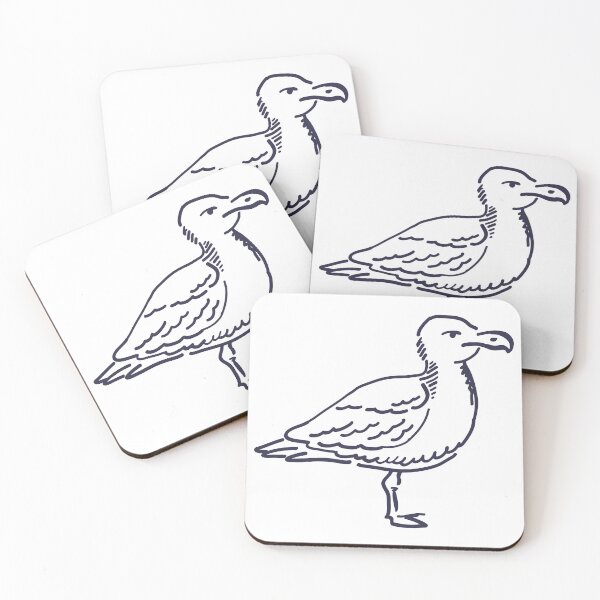 Item preview, Hand Drawn Seagull Coastal Sketch Illustration designed and sold by missbobbit.