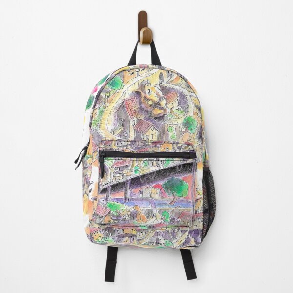 Item preview, Fantasy anime manga village landscape ink art designed and sold by Paintbase.