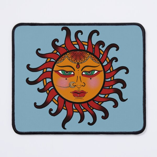 Item preview, Oriental Hindu Sun Face – Surya Deity Tattoo Art Design designed and sold by therisnell.