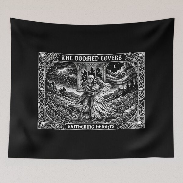 Item preview, The Doomed Lovers Wuthering Heights Skeleton Romance designed and sold by Fenay Designs.