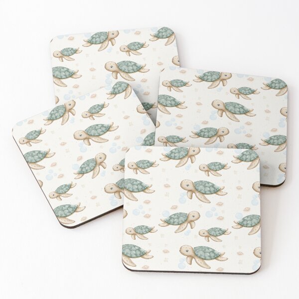 Item preview, Cute Sea Turtle Seamless Pattern Design designed and sold by PinkOctopusArt.