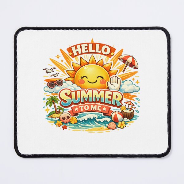 Item preview, Hello Summer – Cute Sunshine & Beach Cartoon Illustration designed and sold by MyTutina.