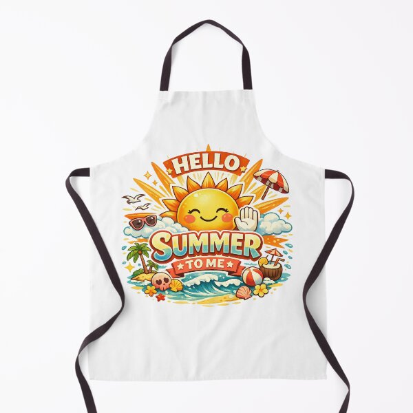 Item preview, Hello Summer – Cute Sunshine & Beach Cartoon Illustration designed and sold by MyTutina.