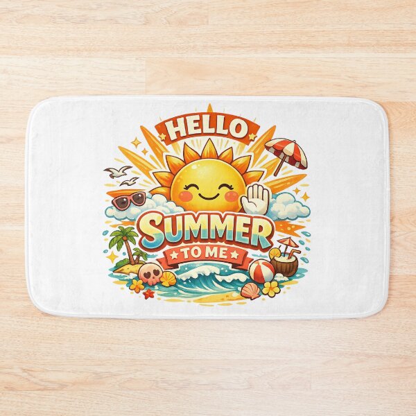 Item preview, Hello Summer – Cute Sunshine & Beach Cartoon Illustration designed and sold by MyTutina.