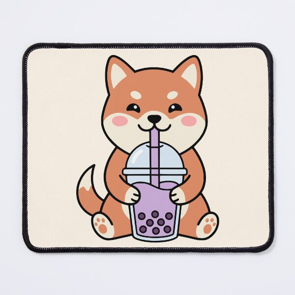 Artikelvorschau, Kawaii Shiba Inu Hund trinkt Boba-Tee entworfen und verkauft von Imaginationbeyond.