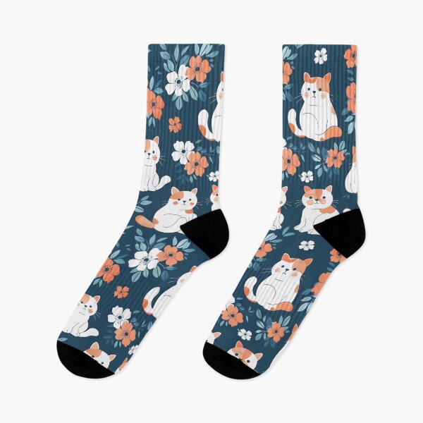Item preview, Floral Calico Cat Pattern designed and sold by xiao xuans.