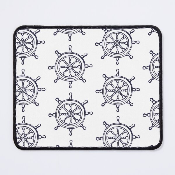 Item preview, Hand Drawn Steering Wheel Maritime Sketch Illustration designed and sold by missbobbit.