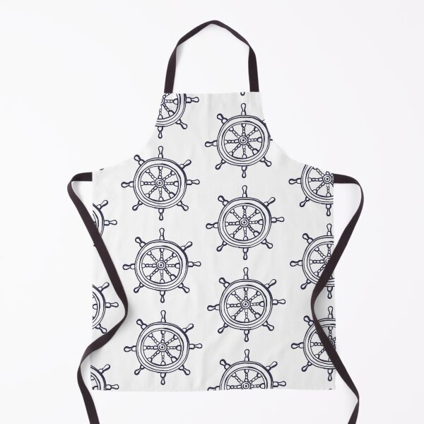 Item preview, Hand Drawn Steering Wheel Maritime Sketch Illustration designed and sold by missbobbit.