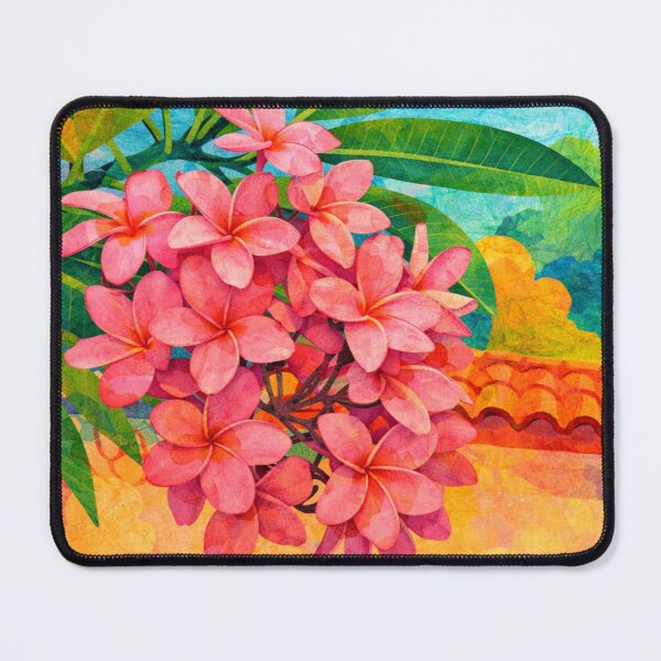 Item preview, Plumeria Flowers under the sun, Papercut Collage Childrens Book Illustration, designed and sold by SWSandraWechner.