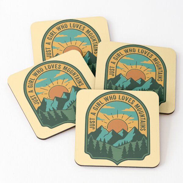 Item preview, Retro Just A Girl Who Loves Mountains Hiking designed and sold by Imaginationbeyond.
