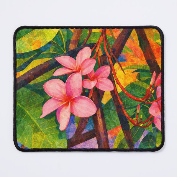 Item preview, 3 Plumeria Flowers, Papercut Collage Childrens Book Illustration, designed and sold by SWSandraWechner.