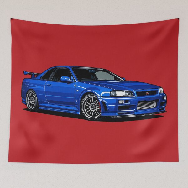 Item preview, Skyline R34 GT-R Bayside Blue designed and sold by VenZolic.