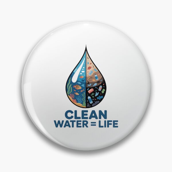 Item preview, Clean Water Equals Life Conservation Art designed and sold by Nuvoro Eco Awareness.