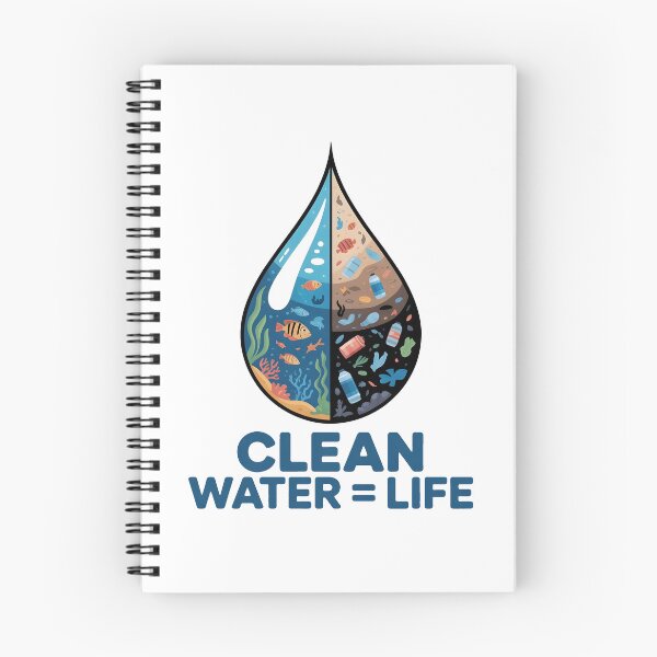 Item preview, Clean Water Equals Life Conservation Art designed and sold by Nuvoro Eco Awareness.